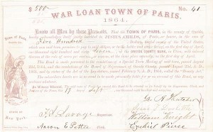 War Loan Town of Paris 1864